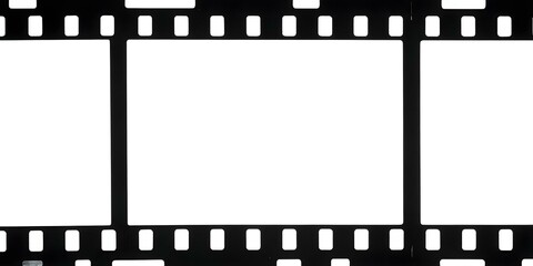 Obraz premium A black and white film strip with frames for your copy space or images