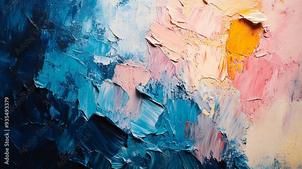 Poster abstract art background with heavy brush and palette knife strokes original art oil on canvas natura