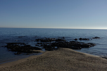 atardecer en el mar mediterráneo. sunset in the mediterranean sea.