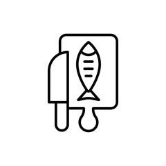 Sardine outline icons, minimalist vector illustration ,simple transparent graphic element .Isolated on white background