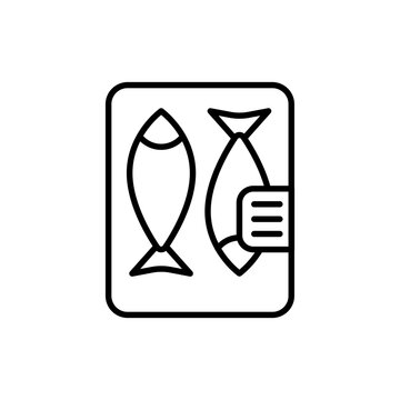 recommend clip art: Sardine outline icons, minimalist vector illustration ,simple transparent graphic element .Isolated on white background