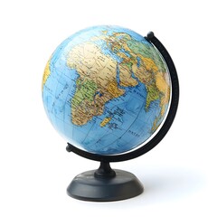 Detailed 3D Globe Depicting Geographic Features of the World