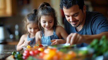 Happy Family Cooking Together