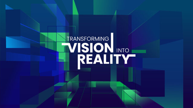Transforming vision into reality  high-tech background, ideal for tech events, conferences, and exhibitions innovation and technology 