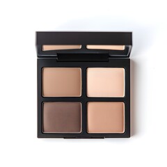 Photo of Elegant Contour Makeup Palette on White Background