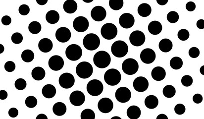 Halftone black and white dots graphic