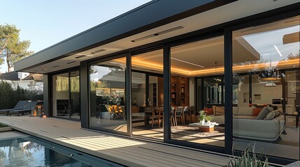 An innovative solution for aluminum lift-and-slide patio doors. It provides excellent thermal insulation, structural stability and a high level of safety. The door slides smoothly and quietly.