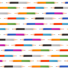 Repeat pattern with pencil. Design for  school projects, print, background.