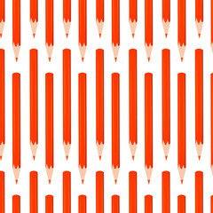 Repeat pattern with pencil. Design for  school projects, print, background. Vector illustration EPS10.