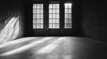 Light Beams in an Empty Brick Room