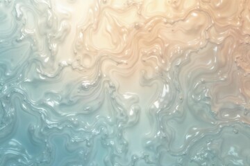Naklejka premium Dreamy marbled texture in pastel blue and peach with swirling patterns 