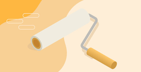 paint roller and brush