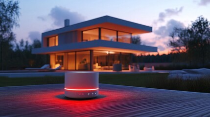 Smart Home Speaker on Patio