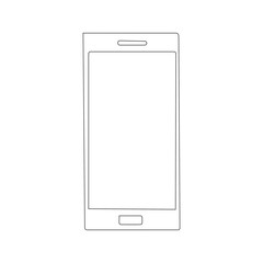 Communication line icon concept.Mobile Phone line icon design.