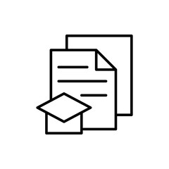 Thesis outline icons, minimalist vector illustration ,simple transparent graphic element .Isolated on white background