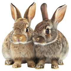 Obraz premium Rabbits isolated on a transparent background