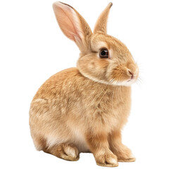 Obraz premium Rabbit sitting isolated on a transparent background