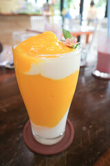 mango smoothie or mango yogurt smoothie