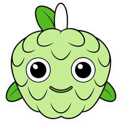 Cherimoya Fruit fruit Coloring Page svg