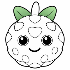 Cherimoya Fruit fruit Coloring Page svg