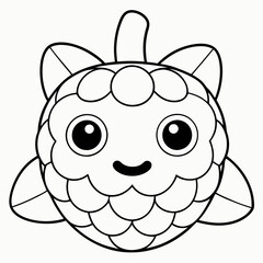 Cherimoya Fruit fruit Coloring Page svg