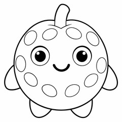 Cherimoya Fruit fruit Coloring Page svg
