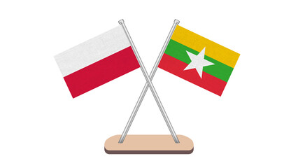 Myanmar Poland Flag