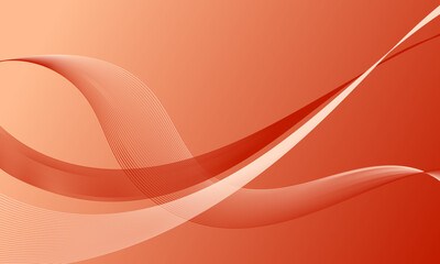 orange brown smooth lines wave curves on soft gradient abstract background
