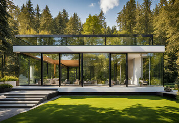 luxury house in woods