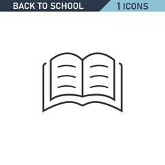 Flat back to school background. Vector EPS10