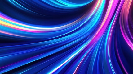 Fototapeta premium This vivid illustration showcases a dark blue light background with dynamic textures, evoking a sense of movement and energy.