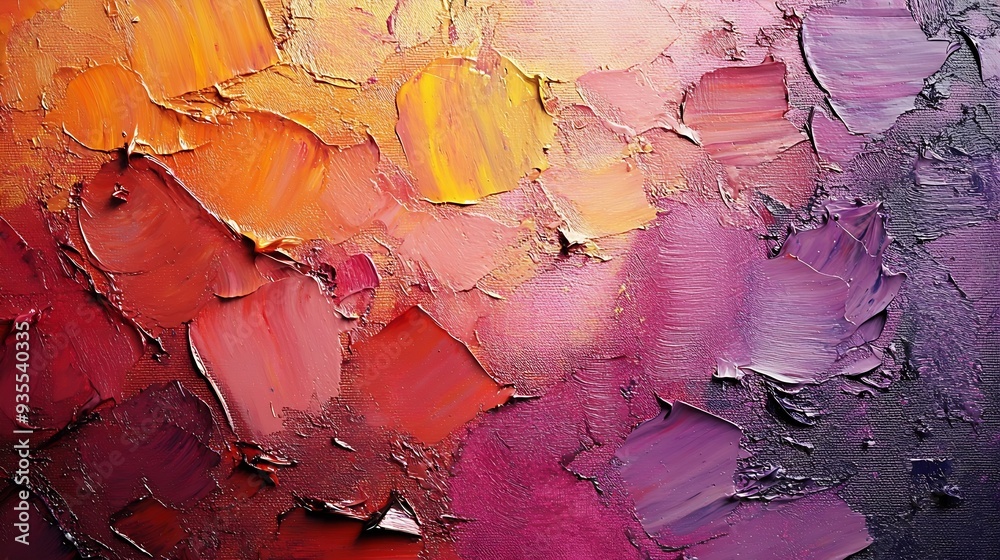 Poster abstract oil paint texture on canvas background : generative ai