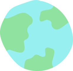 Abstract Scribble Earth Globe Icon 