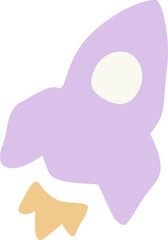 Abstract Scribble Rocket Icon 
