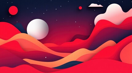 Experience the bold charm of a dark red canvas, vibrant graphics, and a textured aesthetic for a modern touch.