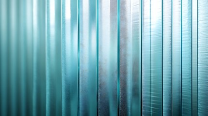 A Close up of corrugated glass texture with reflectedmodern home decorstylish home decorCreative composition of living roomWave glass vertical line patternTemplate : Generative AI