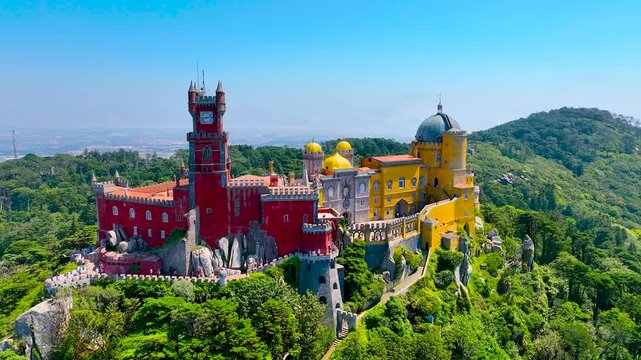 National palace of Pena in Sintra, a civil parish in the municipality of Sintra, Lisbon District, Portugal, Europe