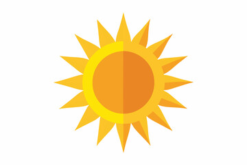 A simple flat-style illustration of the sun with rays