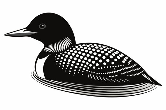 recommend clip art: Loon silhouette vector illustration