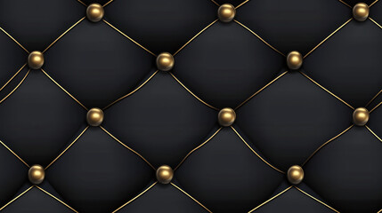 A seamless pattern with luxury black / blue leather upholstery texture. 