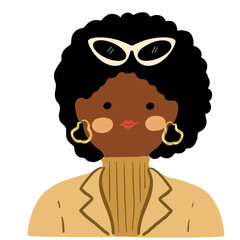 fashionable woman character flat illustration