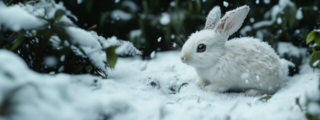 rabbit in the snow