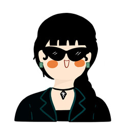 fashionable woman character flat illustration