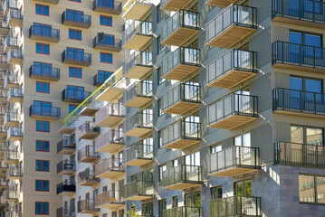 Balconies in apartment residential buildings