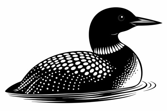 recommend clip art: Loon silhouette vector illustration