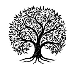 Tree silhouette icon template design vector image