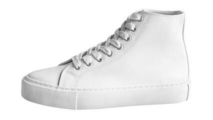 White sneaker png sticker, footwear fashion, transparent background