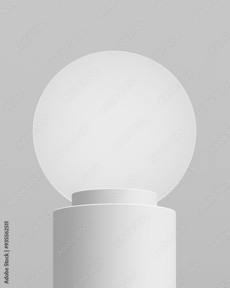 Poster white background product presentation podium display platform stage stand 3d modern scene show pedes