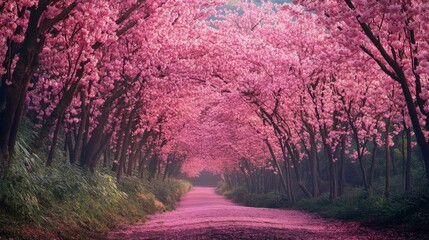 Pink Blossoms Pathway
