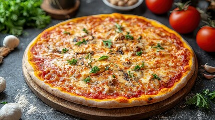 a delicious homemade pizza 